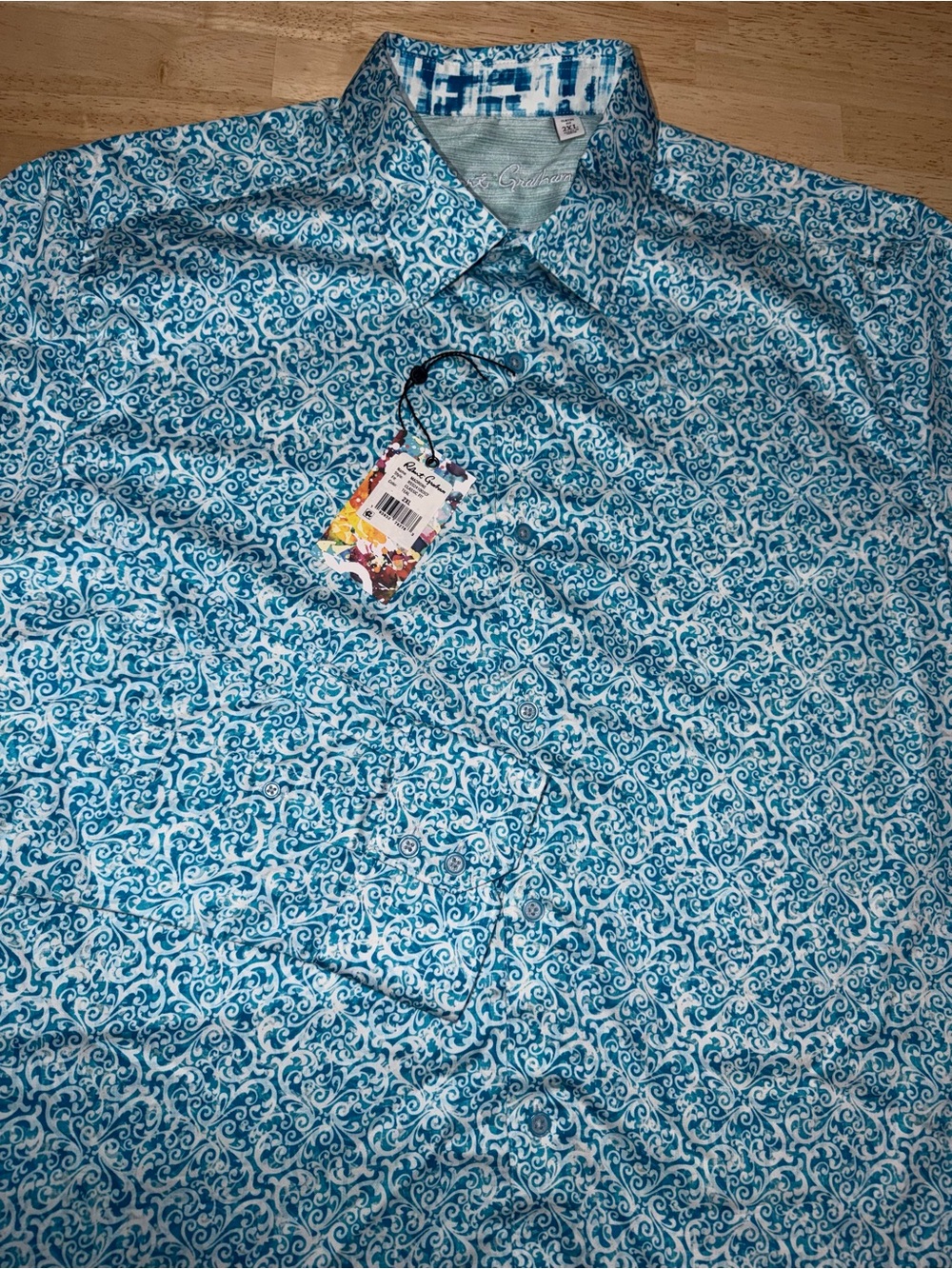 Robert Graham NEW "Madrone" Long Sleeve Designer Shirt Classic Fit Mens 2XL XXL